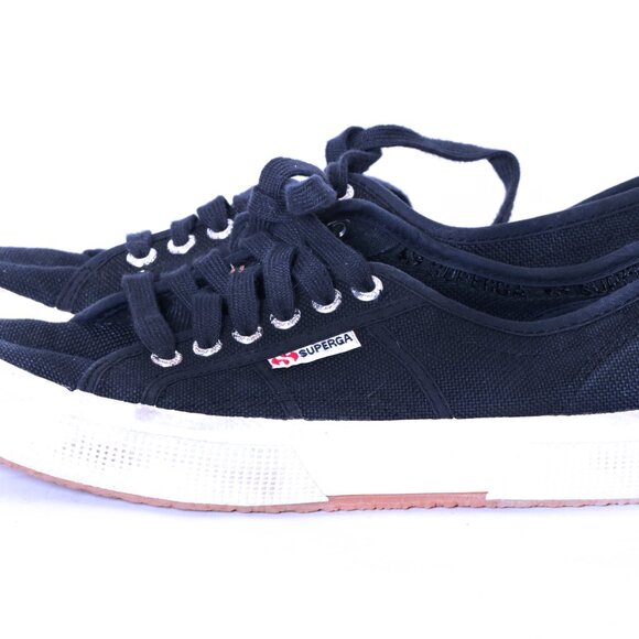 SUPERGA Navy Blue Classic Canvas Sneakers 8.5 - Picture 3 of 4